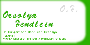 orsolya hendlein business card